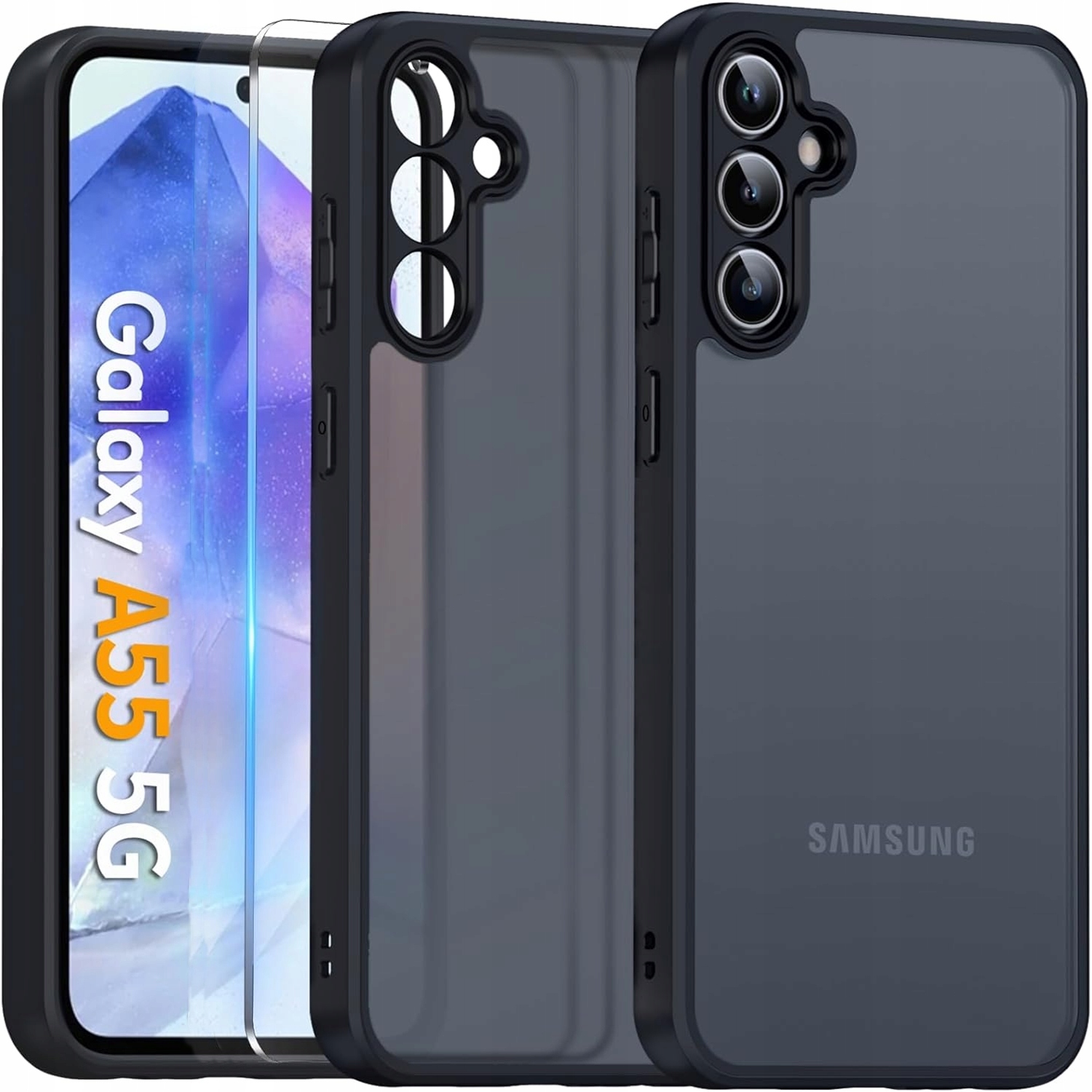 Zadné strany SASAL pre Samsung Galaxy A55 5G SILIKÓNOVÉ MATNÉ PREMIUM čierne